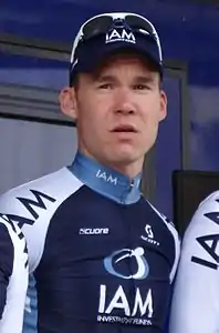 Kristof Goddaert lors du départ de la 1re étape des Quatre Jours de Dunkerque 2013 à Dunkerque.