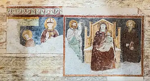 Fresque Vierge à l'Enfant.