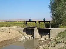 Canal d'irrigation à proximité du village Milianfan