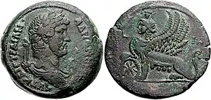 Drachme d'Hadrien. Alexandrie, Égypte. 133-134
