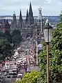 Vue sur Princes Street depuis Calton Hill.