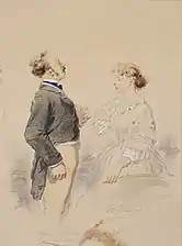 Tenez Monsieur, aquarelle, Boston, musée Isabella Stewart Gardner.