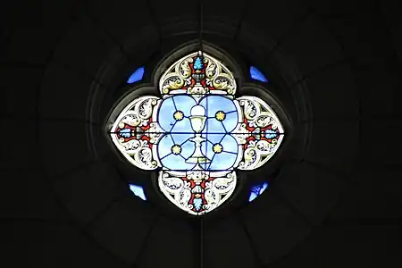 Le vitrail de l'eucharistie.