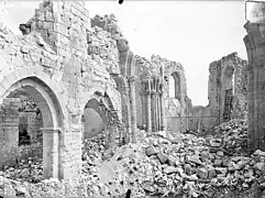 La nef de l'église en 1914