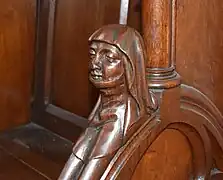 Une des sculptures ornant les stalles.