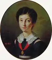 Portrait d'une élève de Saint-Denis vers 1820.