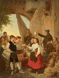 L'Offrande (illustrant une fête populaire de la région du Moncayo, vers 1866)