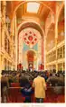 Intérieur de la synagogue d'après une aquarelle d'Emil Ranzenhofer.