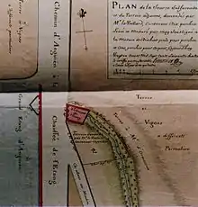 Plan de la source sulfureuse en 1779