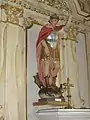 La statue de Saint Georges dans l'église Saint-Georges.