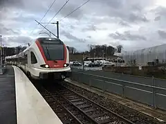 RABe 522 211 à la halte TER de Meroux.