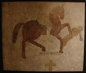 Saint guerrier terrassant un démon (Banganarti)