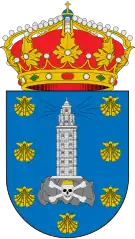 Blason de La Corogne, montrant la tour d'Hercule.