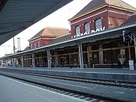 Gare de Leopoldov, au kilomètre 63,64 de la ligne.