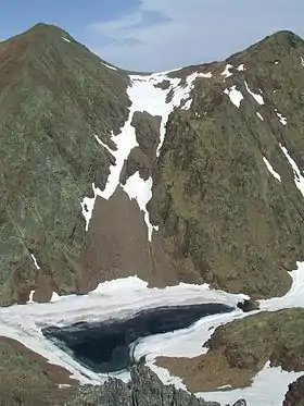 Le pic de Sanfonts et l'agulla de Baiau au-dessus de l'estany Negre.