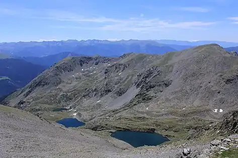 Pic de les Fonts vu depuis le pic des Langounelles.