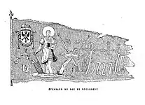 Croquis de l'étendard personnel de Charles le Téméraire