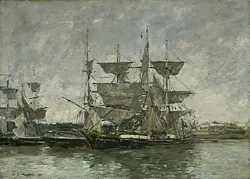 Bateaux à quai, Deauville, 1881Cambridge, Fitzwilliam Museum