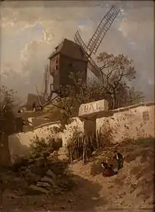 Le Moulin de la Galette, Eugène Cicéri (1856).