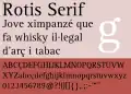 Rotis serif.