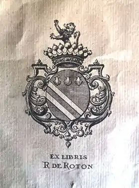 Un ex-libris héraldique français du XVIIIe siècle, gravé au burin