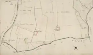 La Hallière sur le cadastre napoléonien, 1812.