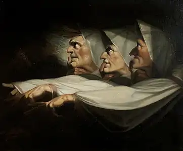 Macbeth', Acte I, Scène 3, les Trois Sorcières, vers 1783, Stratford-upon-Avon, Royal Shakespeare Theatre.