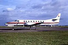 Fairchild Swearingen SA-226TC Metro F-GBTO à Coventry en 1981.