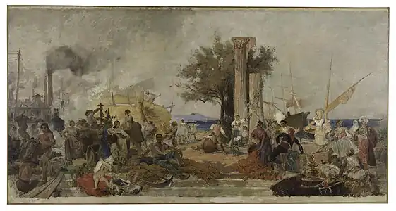 Esquisse pour la Bourse du Commerce de Paris : L'activité commerciale en Europe (vers 1889), Paris, Petit Palais.