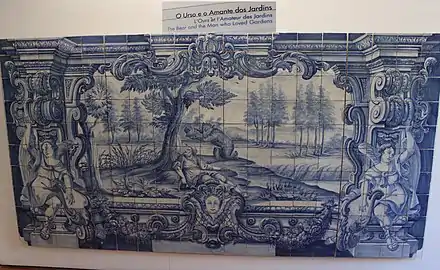 L'ours et l'amateur de jardin - Azulejos - Monastère de Saint-Vincent de Fora (Lisbonne).