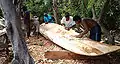 Fabrication d'une pirogue