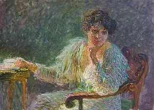 Femme assise, localisation inconnue.