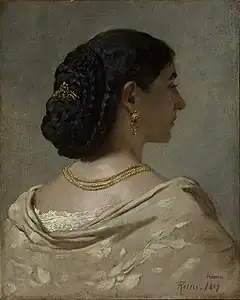 Portrait d'Anna Risi, 1869, Staatliche Kunsthalle Karlsruhe.