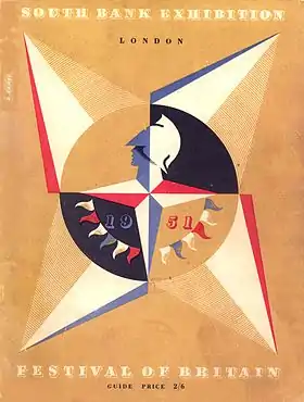 La Festival Star, logo de l’exposition conçu par le graphiste :Abram Games (en).