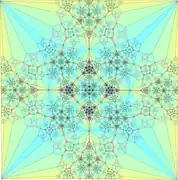 Fractale générée par une finite subdivision rule (en) pour un nœud alterné (en).