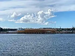 Le pont Finken en construction en juillet 2022.