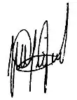 Signature de José María Figueres