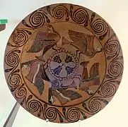 Plaque étrusque à figures noires, 530-520 av. J.-C. (inv. 34600)