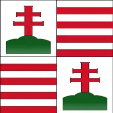 Drapeau du royaume de Hongrie au XVe siècle.