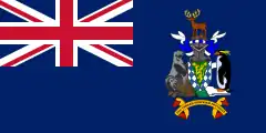 Drapeau de la Géorgie du Sud-et-les Îles Sandwich du Sud