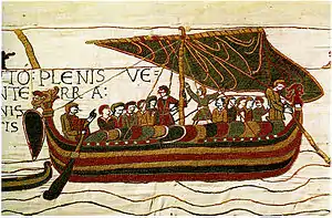 Bateau du XIe siècle, Tapisserie de Bayeux.