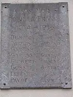 Plaque commémorative sur la mairie.