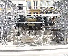 Chantier pendant le remontage.