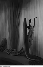 Exposition de textiles à la foire d'automne de Leipzig, 1954