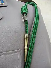 Fourragère aux couleurs du ruban de l’ordre de la Libération.