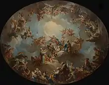François Lemoyne, Vierge en gloire, 1732, coupole.