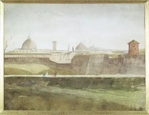 Vue de Florence (1858), Paris, musée Gustave-Moreau.