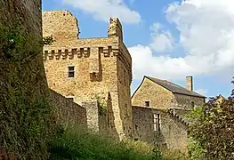 Le donjon et l'enceinte nord.