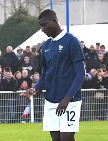 Photo de Serhou Guirassy avec l'équipe de France U19 en 2015.