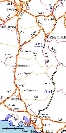 Carte de la route.